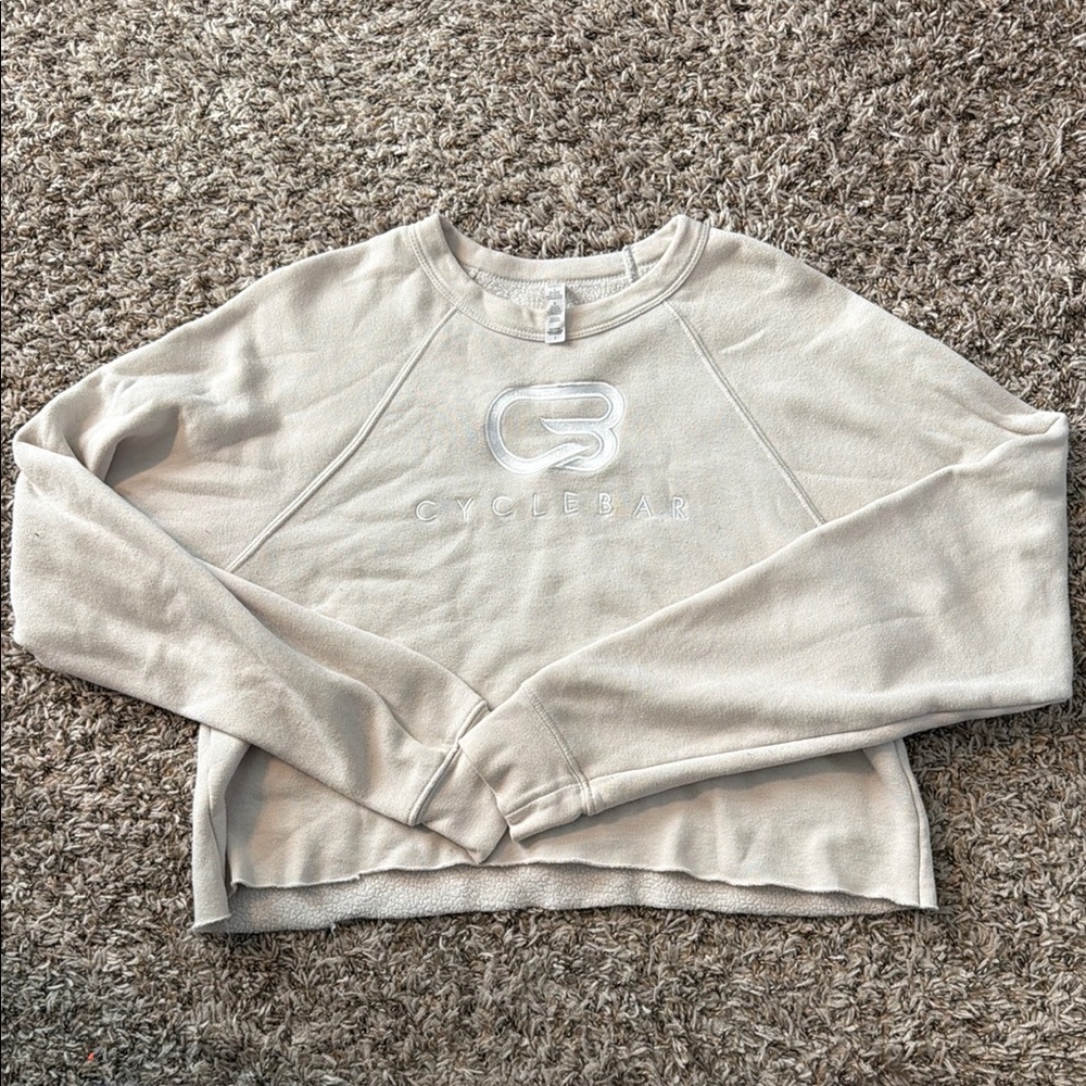 CycleBar Cream Cropped Sweatshirt